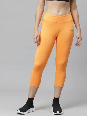 Quick Dry Home Lounge Rib Knit Unisex Style Alcis Nari Orange Solid Slim Fit Drytech  Cropped Tights