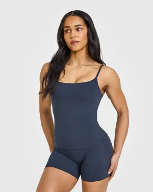 Spark Soul StainReleaseCoating SoftMotion? Strappy Vest with Built in Bra Shelf | True Blue True Comfort