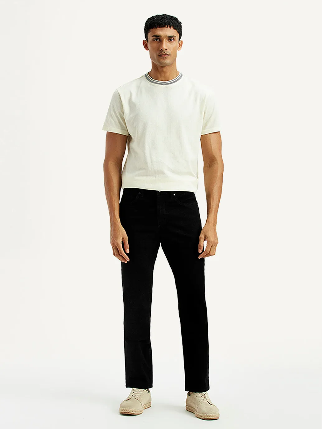 Men's Redloop 511 Black Slim Fit Mid Rise Jeans Bold Look Professional Wear