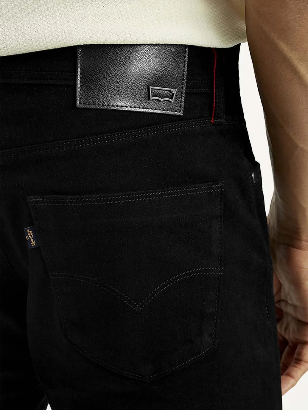 Airy Touch Casual Edge Men's Redloop 511 Black Slim Fit Mid Rise Jeans