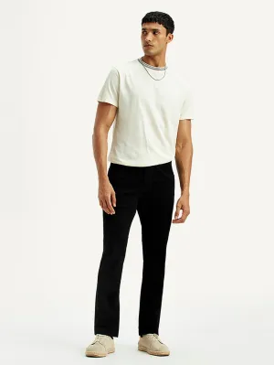 Versatile Cut Men's Redloop 511 Black Slim Fit Mid Rise Jeans