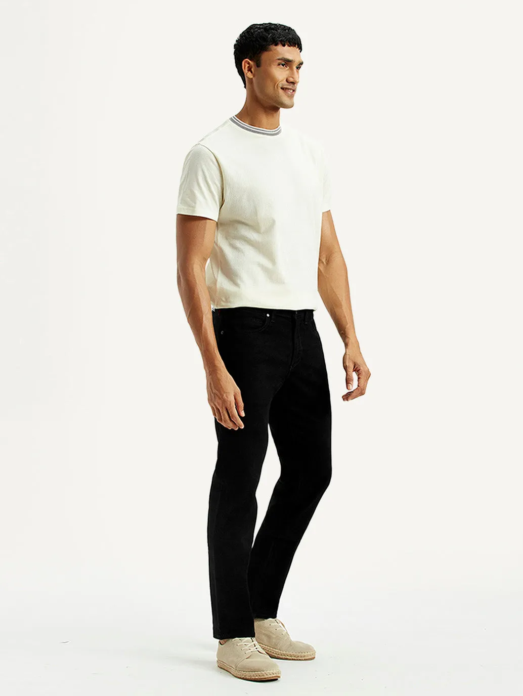 Men's Redloop 511 Black Slim Fit Mid Rise Jeans Smart Casual Modern Rainy Day