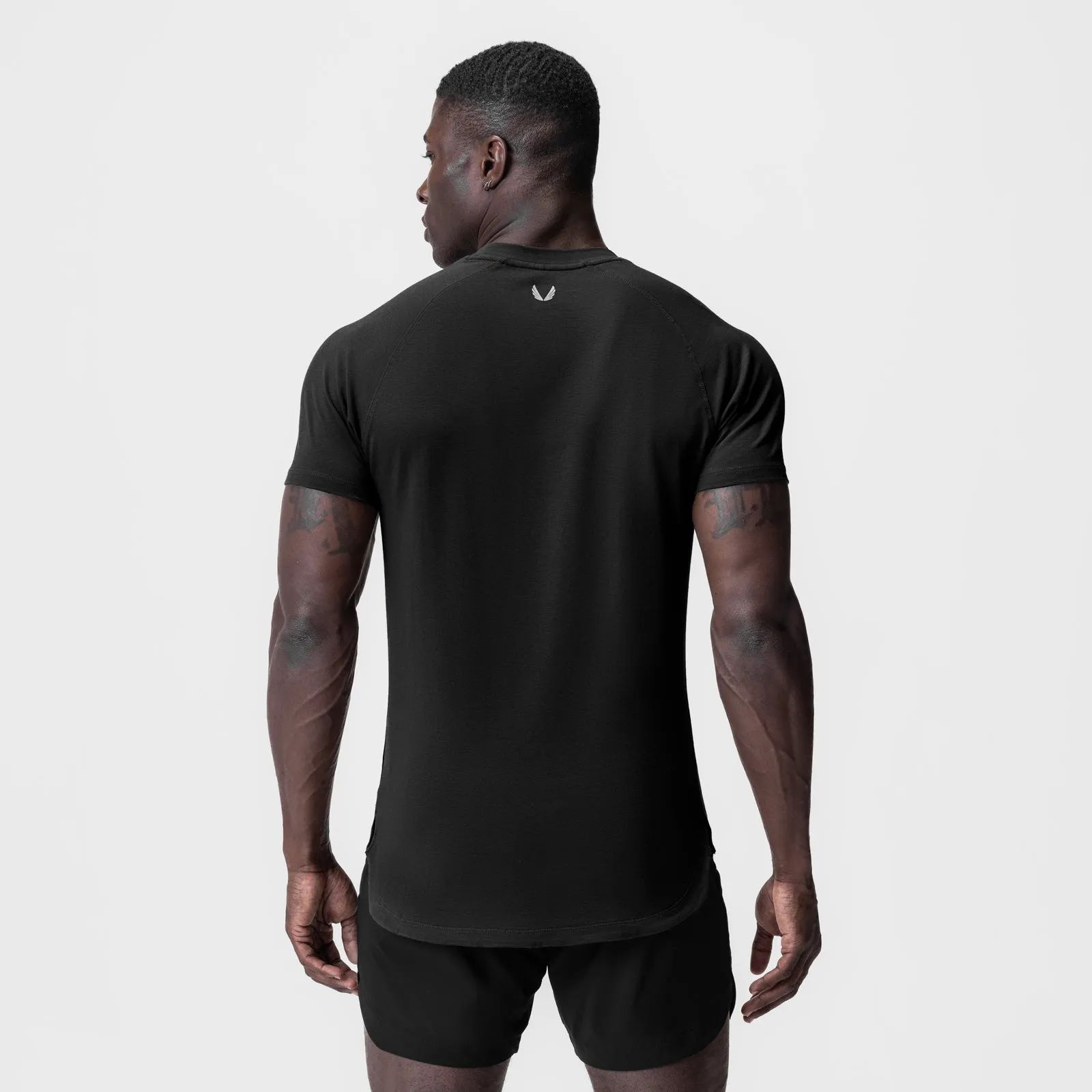 0767. Supima? Established Tee - Black Recycled Polyester Blend