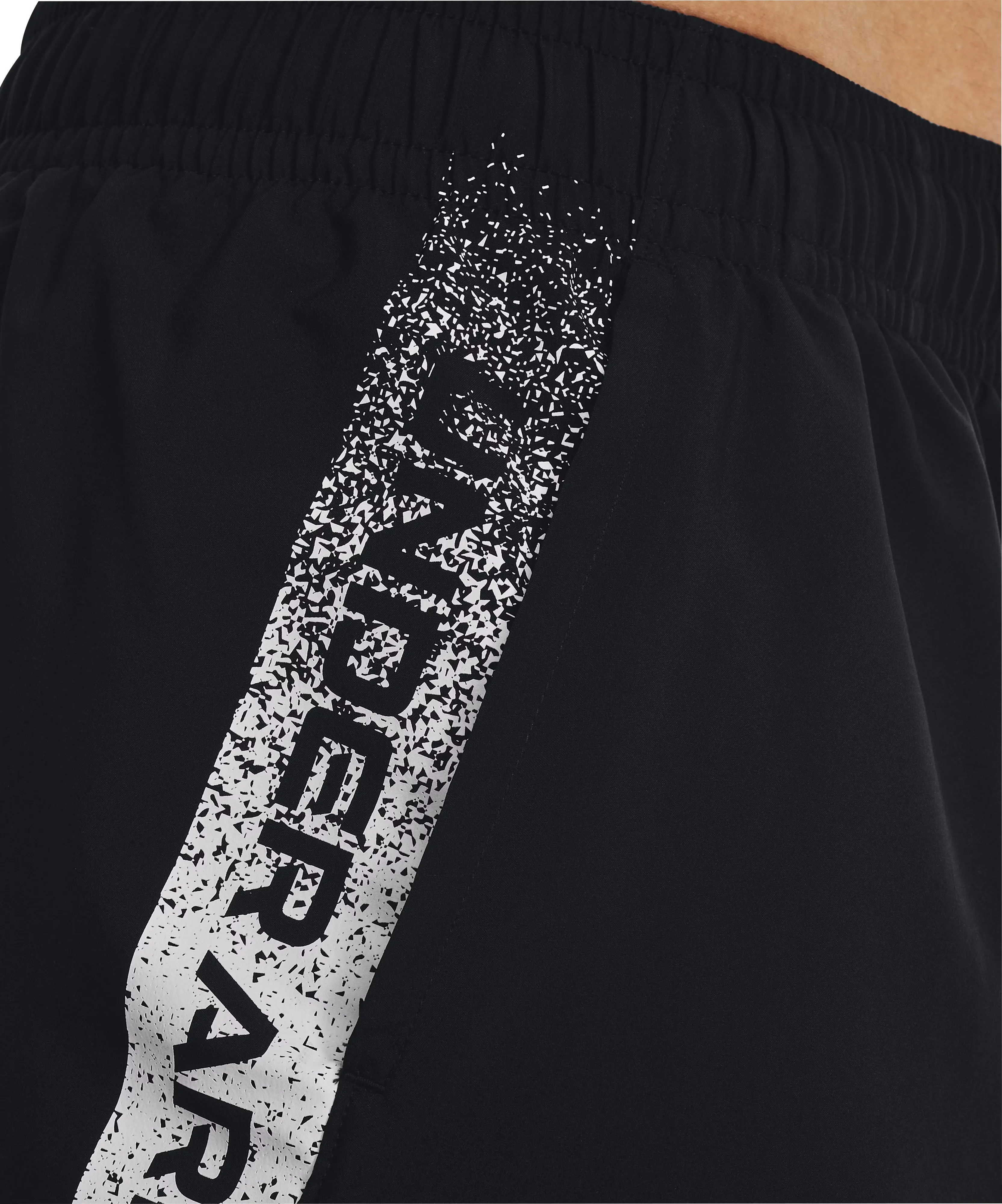 Under Armour Woven Graphic Mens Running Shorts - Black picnic clothes khaki shorts