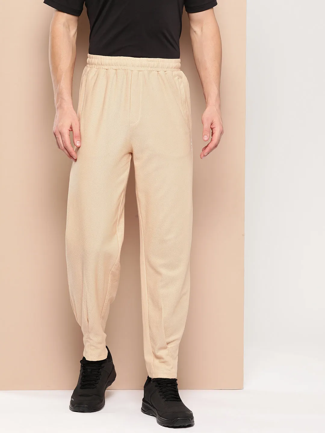 Wide-leg cut Alcis Men Men Solid Regular Fit Cotton Joggers