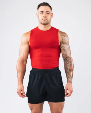 Tagless label Power Tank - Carmine