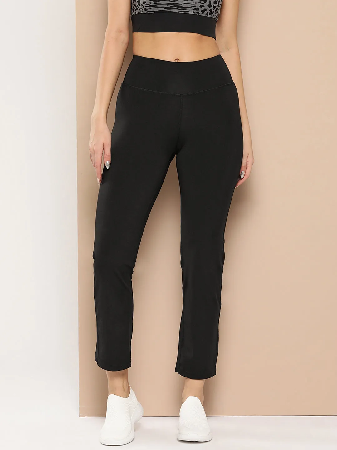 Alcis Women High Rise Active Pant QuickDryTechnology WrinkleFreeFabric