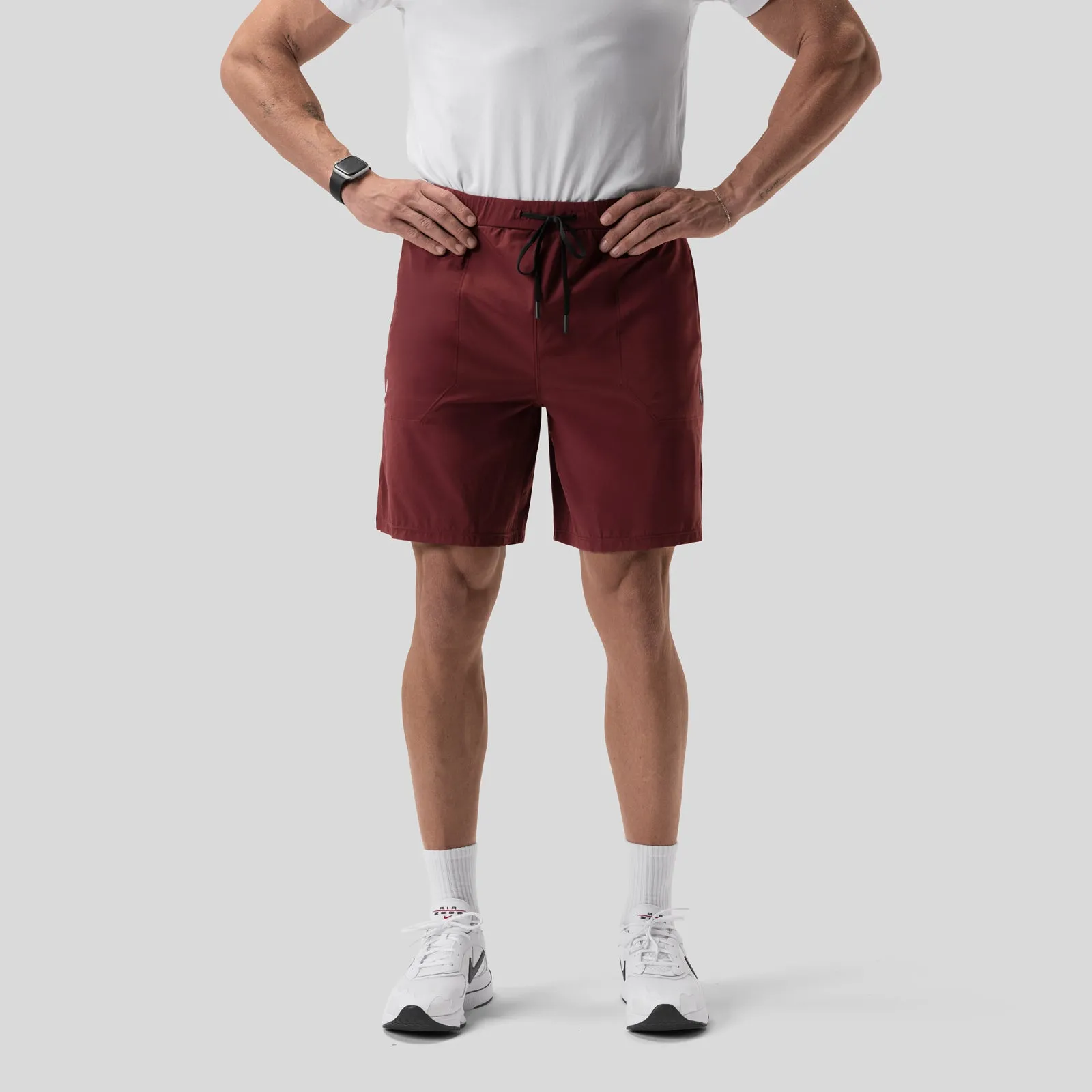 0997. Aerotex? 8" Training Short - Crimson Anti Slip Grip Technology