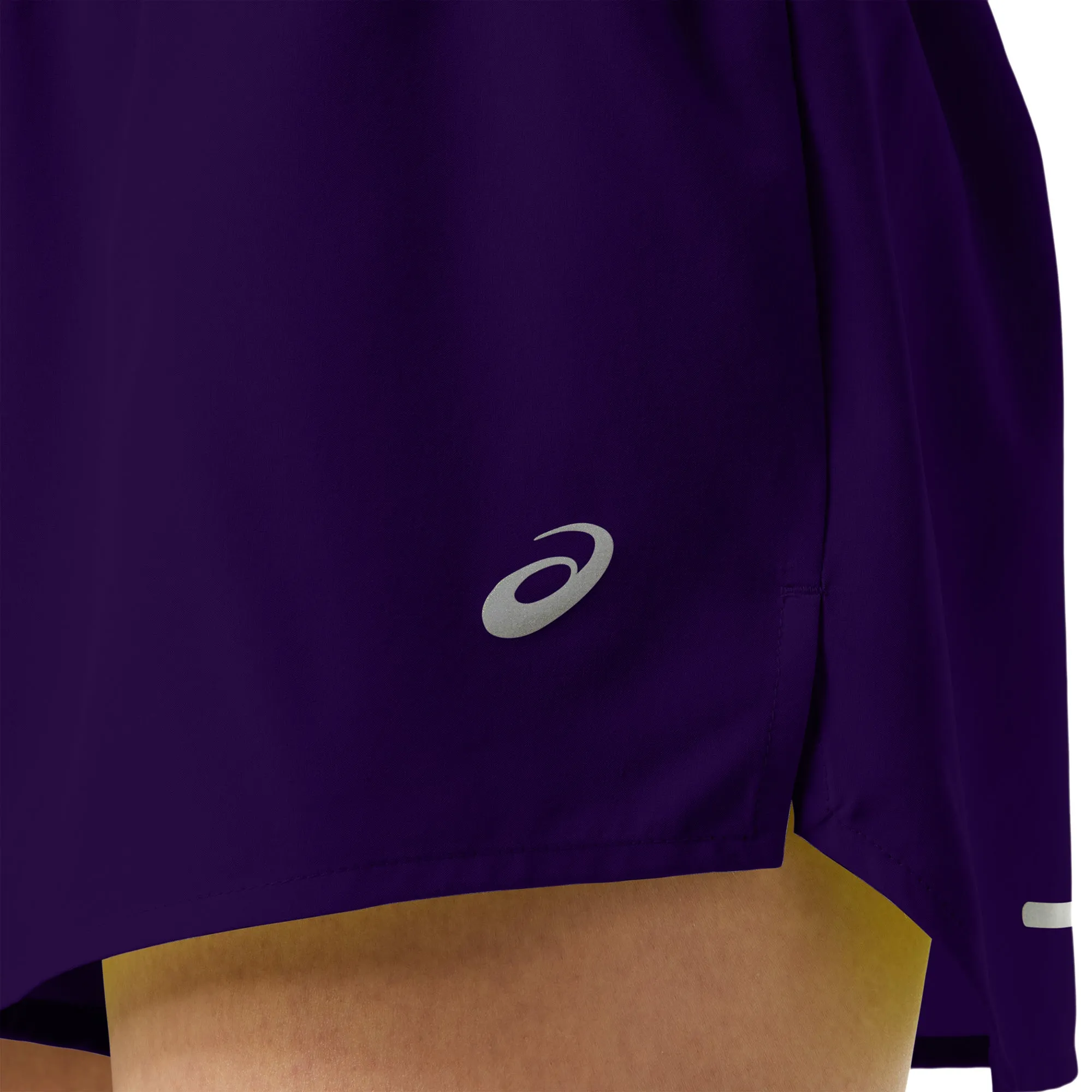 Asics Road 3.5 Inch Womens Running Shorts - Blue spandex blend Sustainable