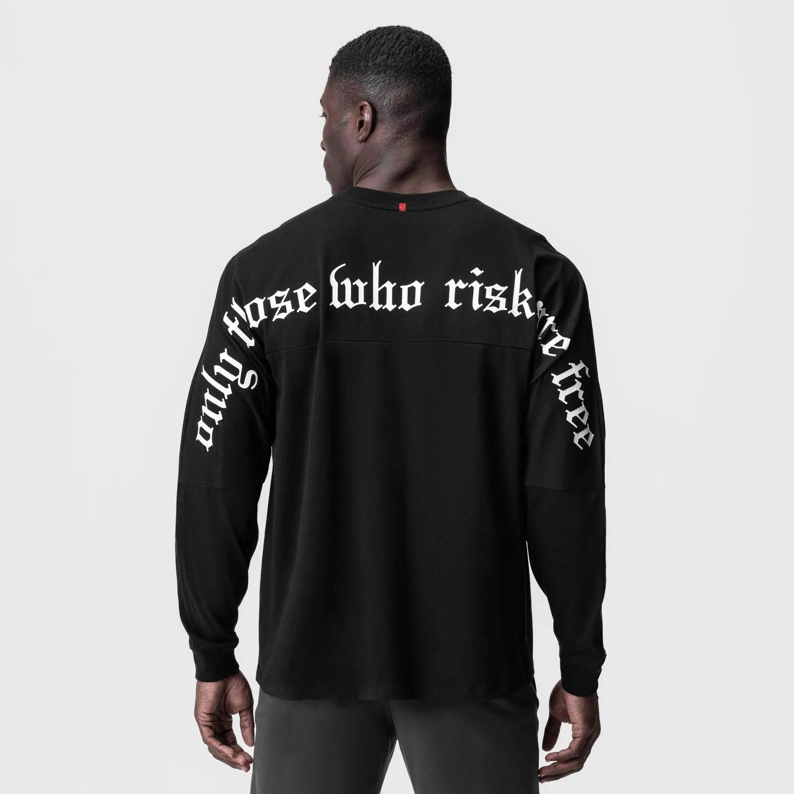 0851. Tech Essential? Relaxed Long Sleeve - Black/White "OTWR" High End