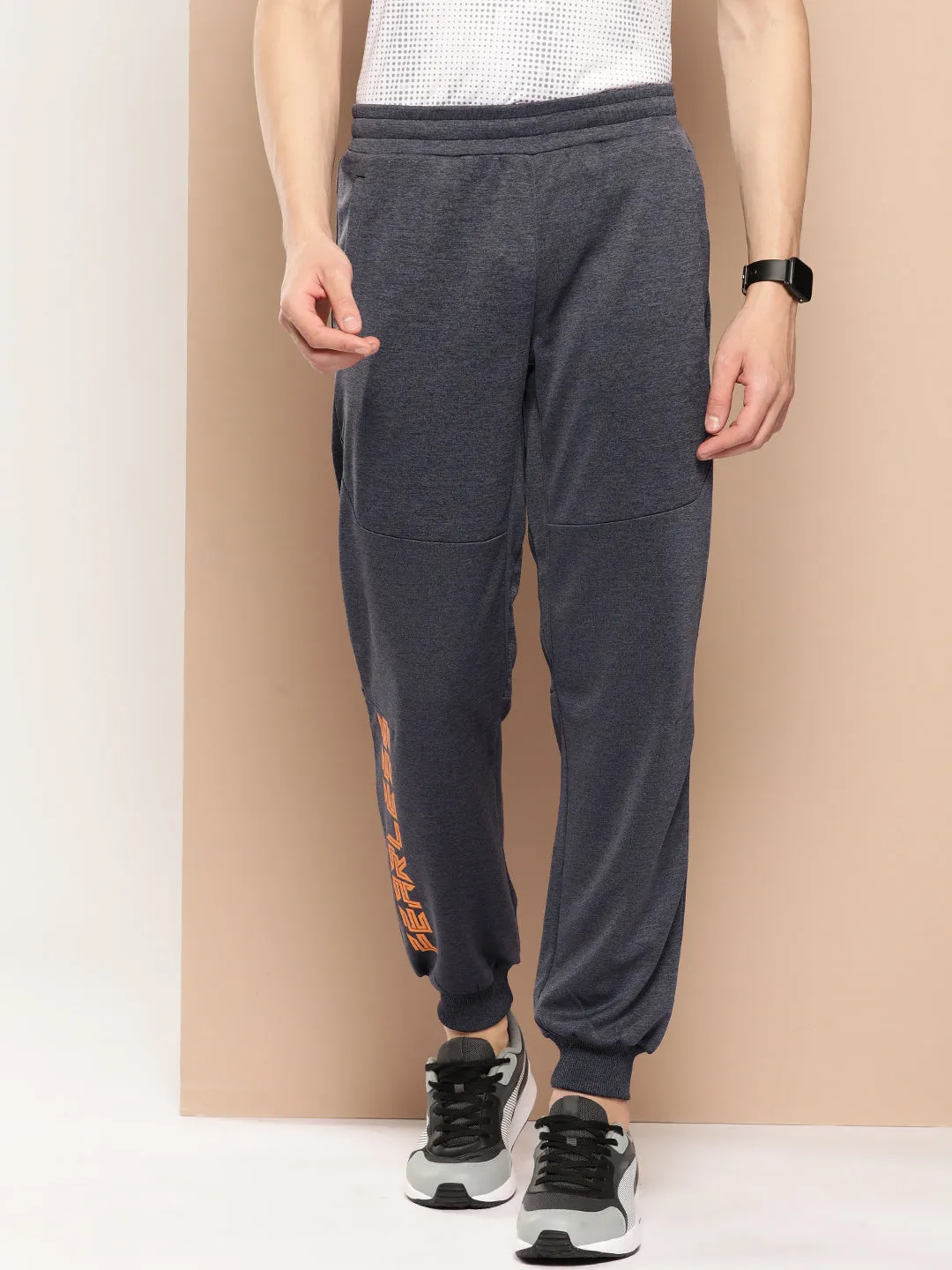 Alcis Men Typography Printed Slim Fit Joggers DurableConstruction