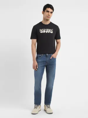 Men's 512 Blue Slim Tapered Fit Mid Rise Jeans Low Effort Autumn Days Outdoor Enthusiast Streetwear Fan