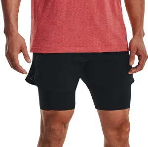 Under Armour Vanish Elite 2 In 1 Mens Running Shorts - Black Stretchable Material