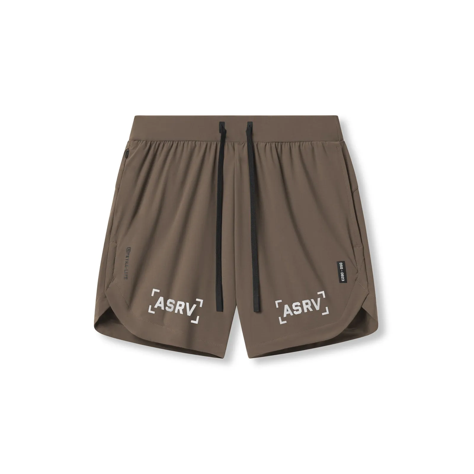 0823. Tetra-Lite? 7" Linerless Short - Deep Taupe "Bracket" Clean Fit