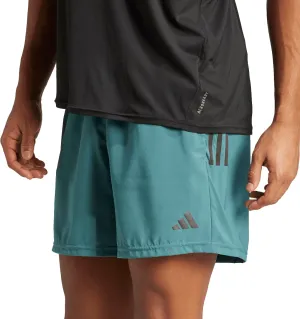 adidas Own The Run 5 Inch Mens Running Shorts - Green button fly
