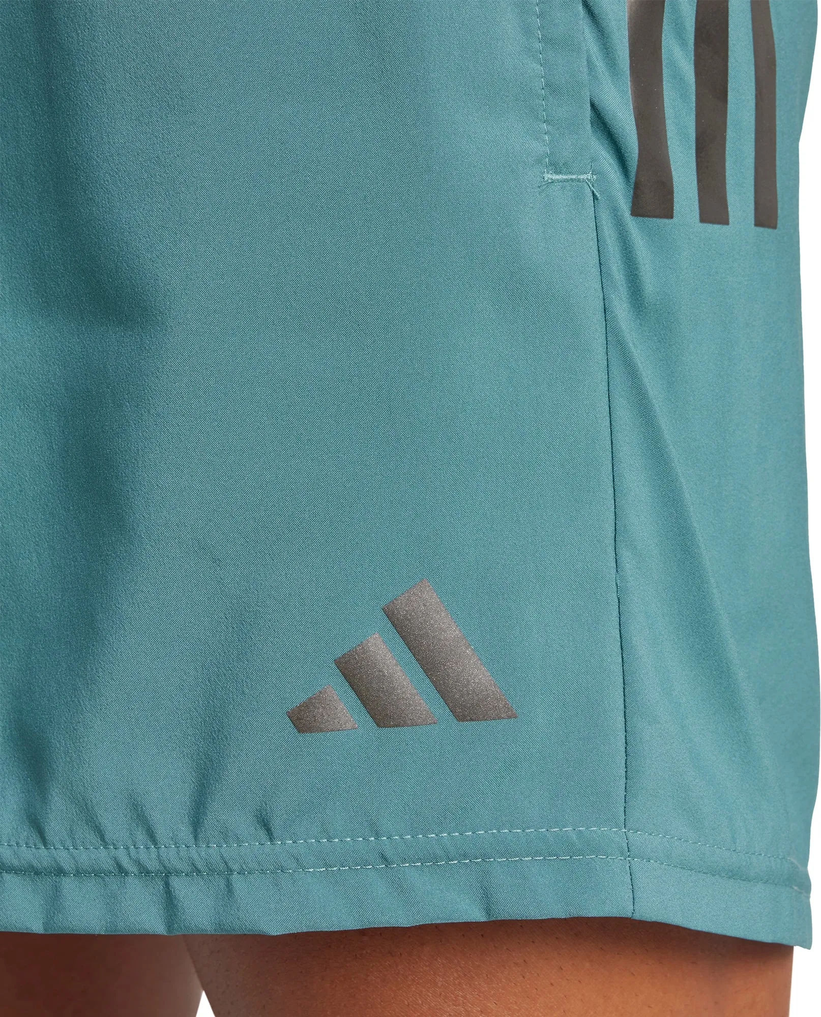 Active Wear Shorts Smooth Fabric adidas Own The Run 5 Inch Mens Running Shorts - Green