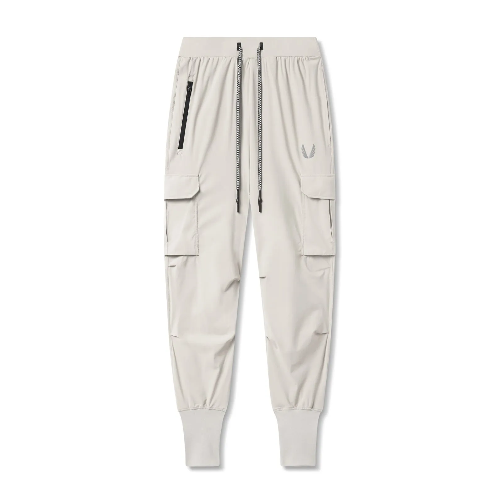 Flatlock Seams 0825. Tetra-Lite? Cargo High Rib Jogger - Stone "Reflective"
