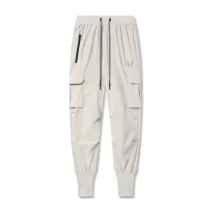 Flatlock Seams 0825. Tetra-Lite? Cargo High Rib Jogger - Stone "Reflective"