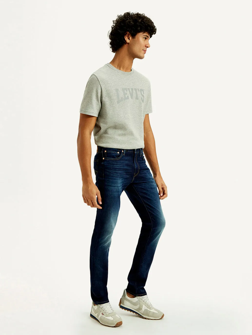 Men's 511 Indigo Slim Fit Mid Rise Jeans Fit And Easy Spring Mood Party Look Classic