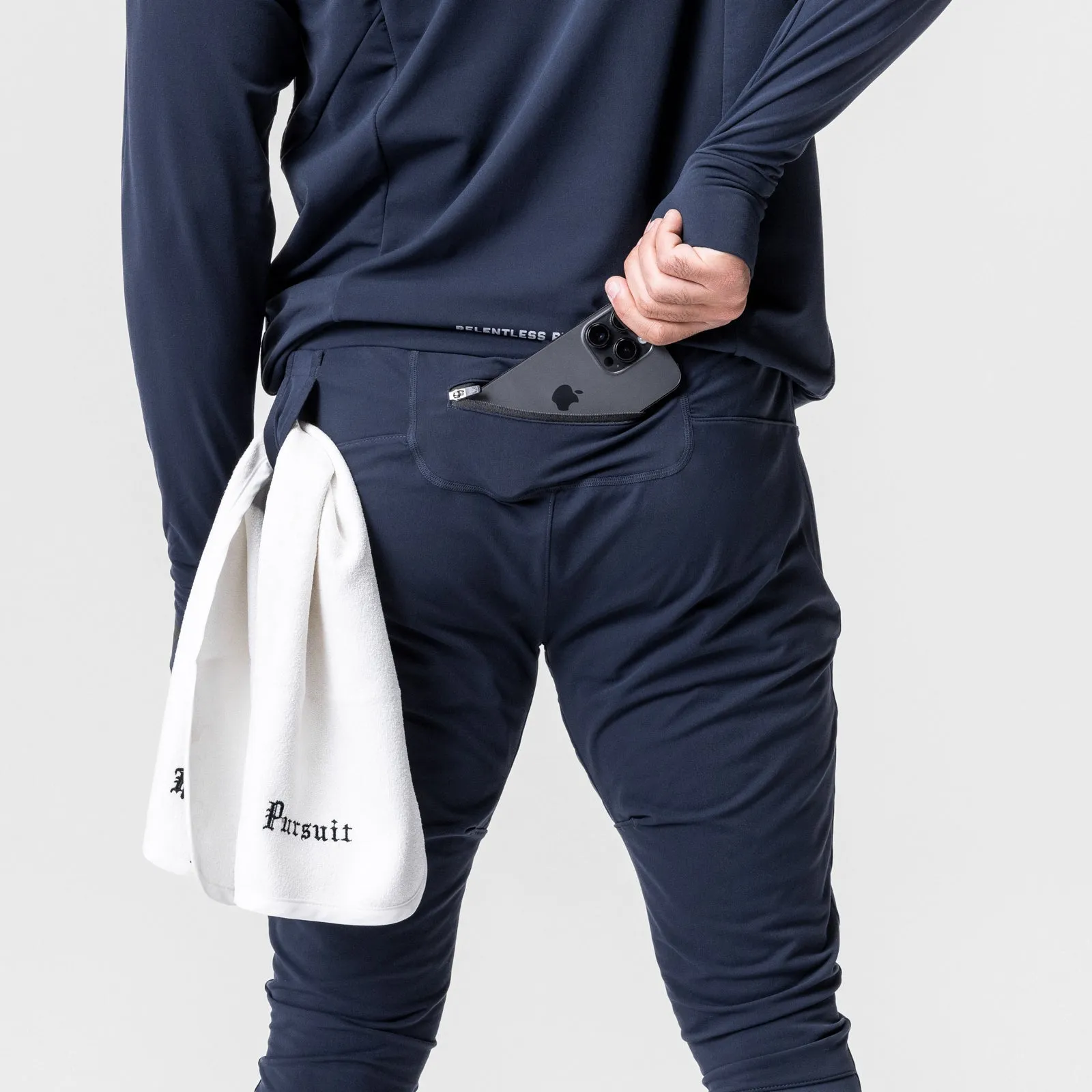 0694. Thermal Hybrid Jogger - Navy OdorResistantFinish ReinforcedSeams