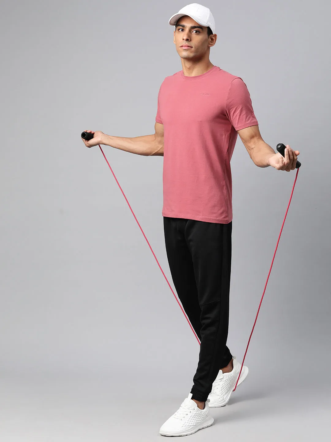Alcis Men Solid Stretchex Slim Fit T-shirt Lightweight Composite