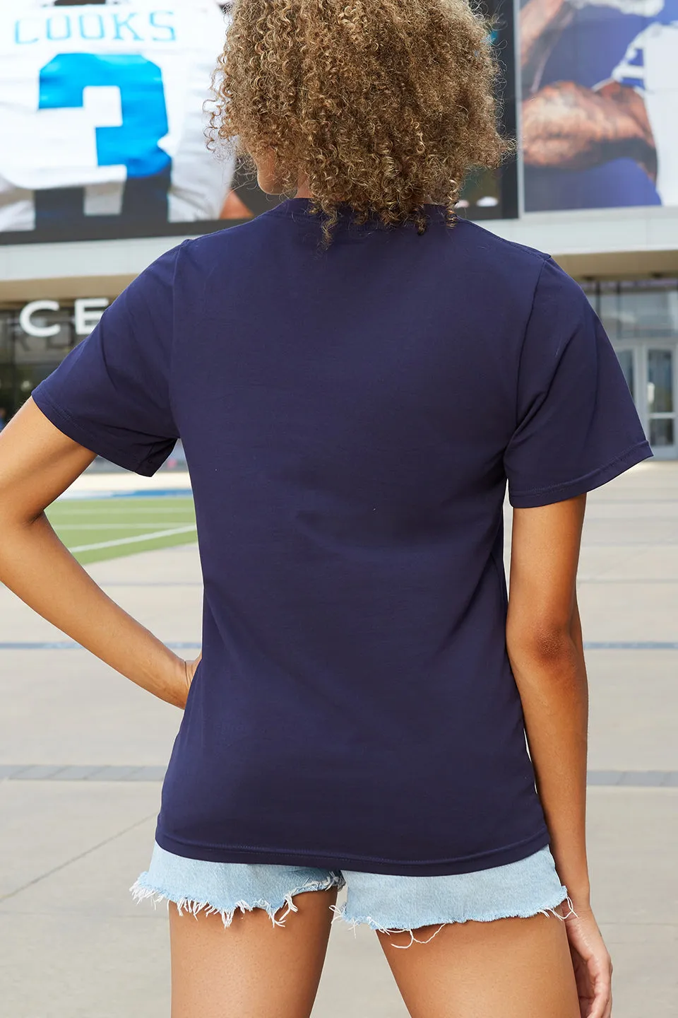 America's Sweethearts Tee in Navy Camera Glow Team Edge