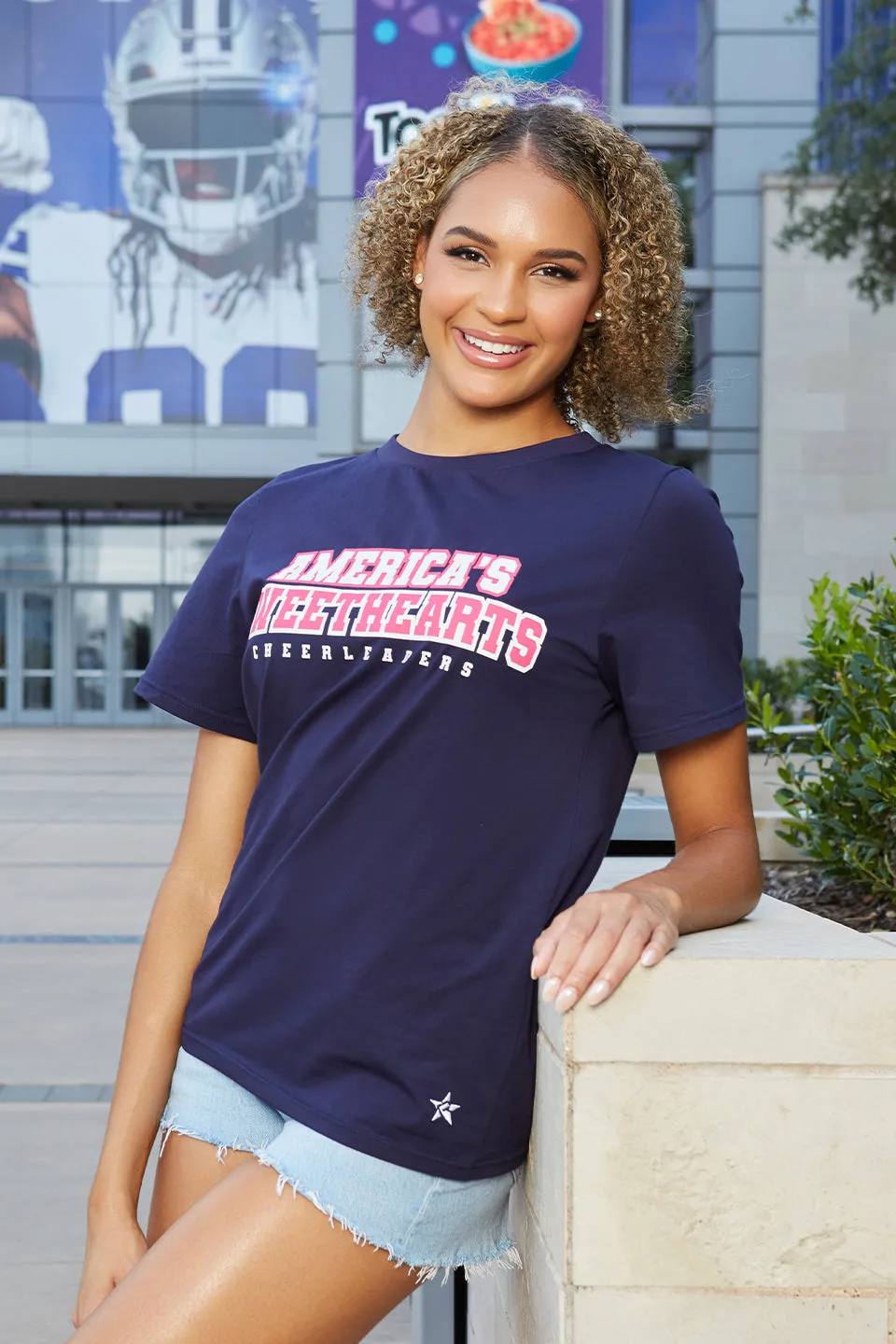 Gentle Glow RecycledBlend America's Sweethearts Tee in Navy