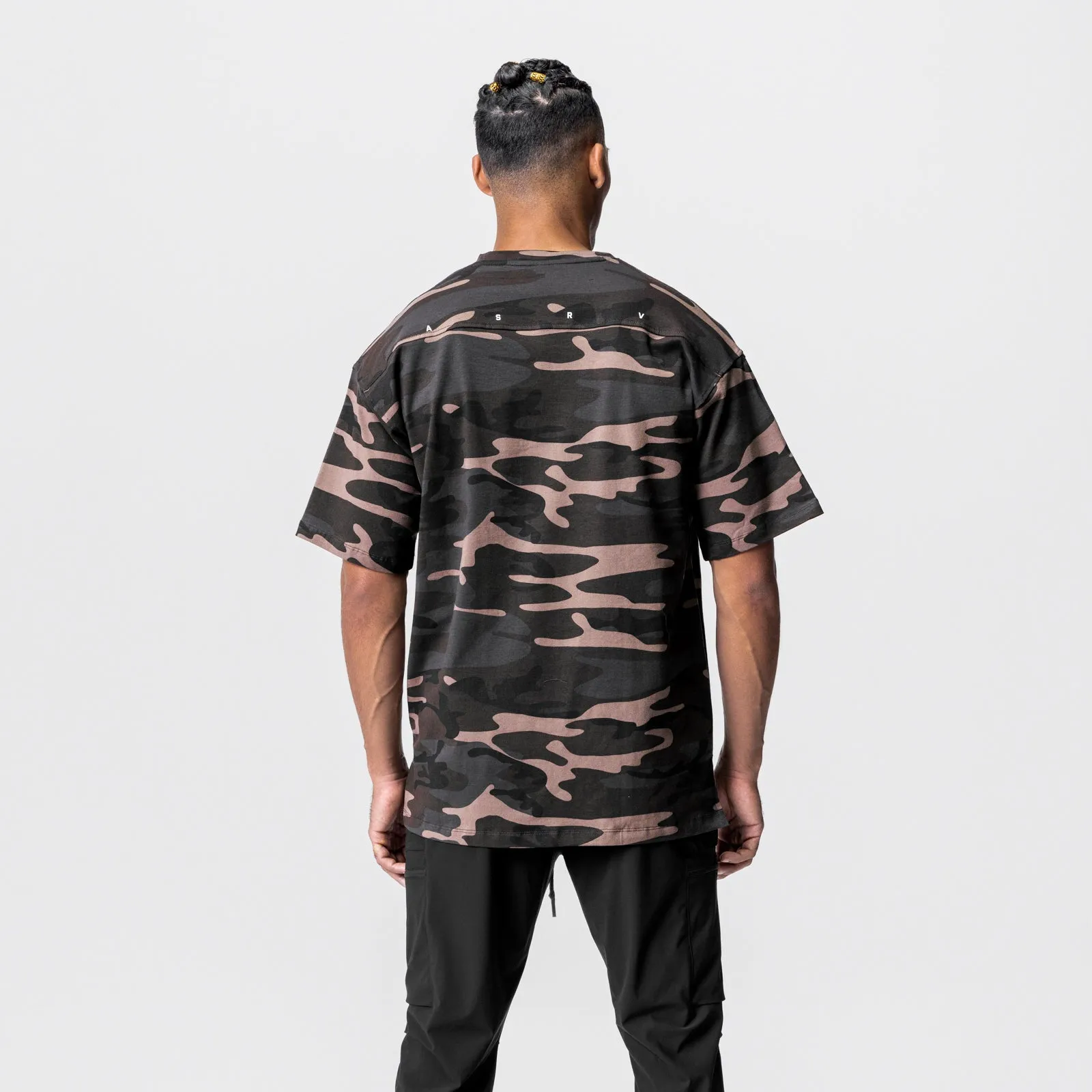0514. CottonPlus? Oversized Tee - Rust Camo City Fashion Look