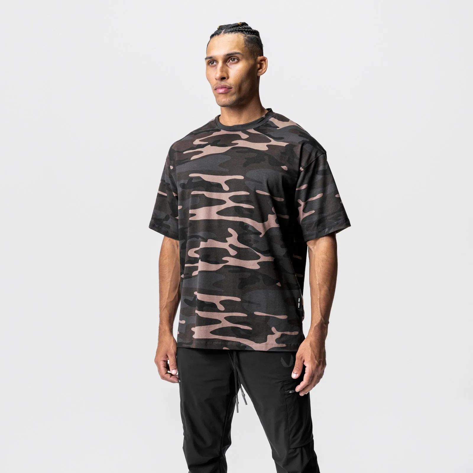 Weekend Smart Hypoallergenic Fibers 0514. CottonPlus? Oversized Tee - Rust Camo
