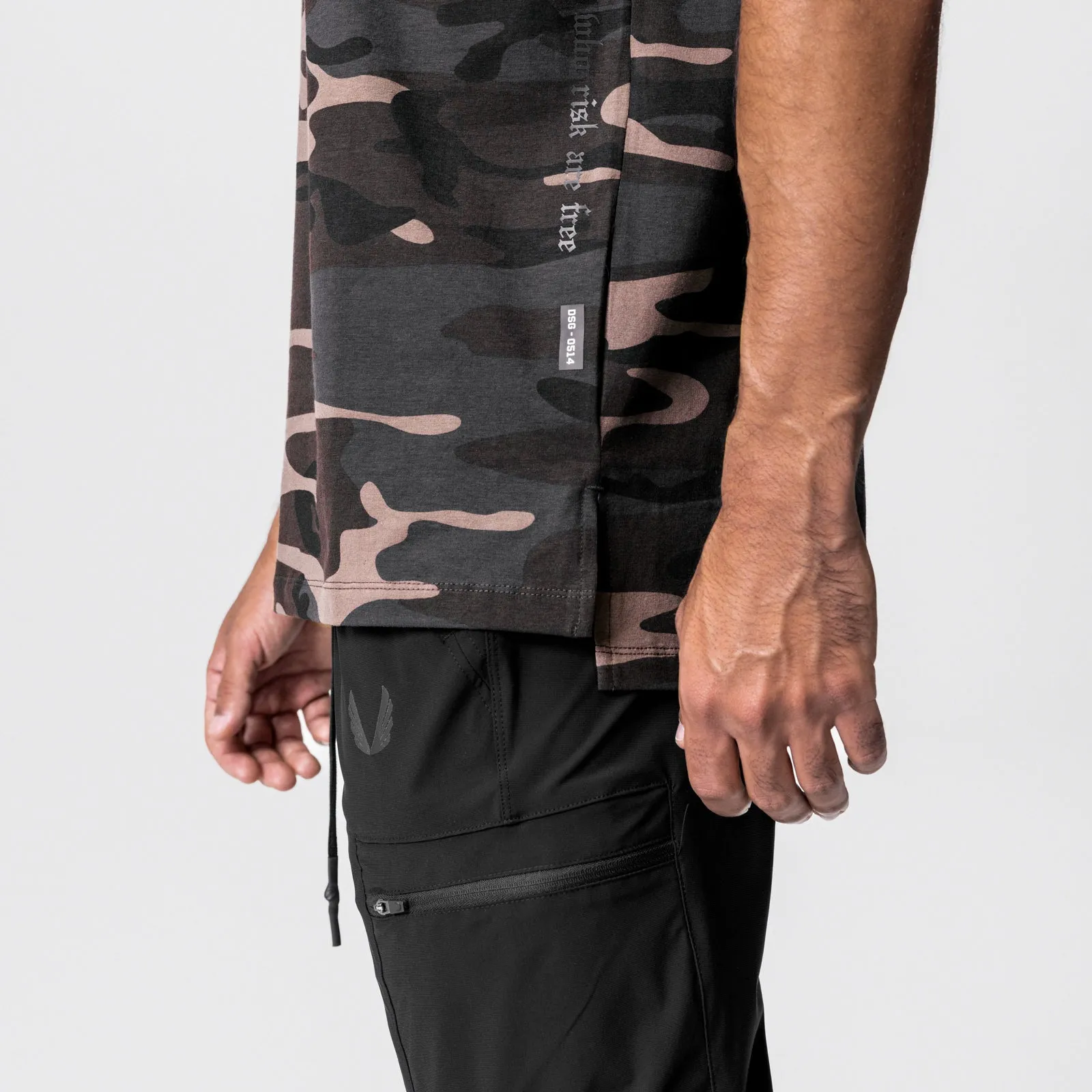Quick-Drying Shirt Casual Style 0514. CottonPlus? Oversized Tee - Rust Camo