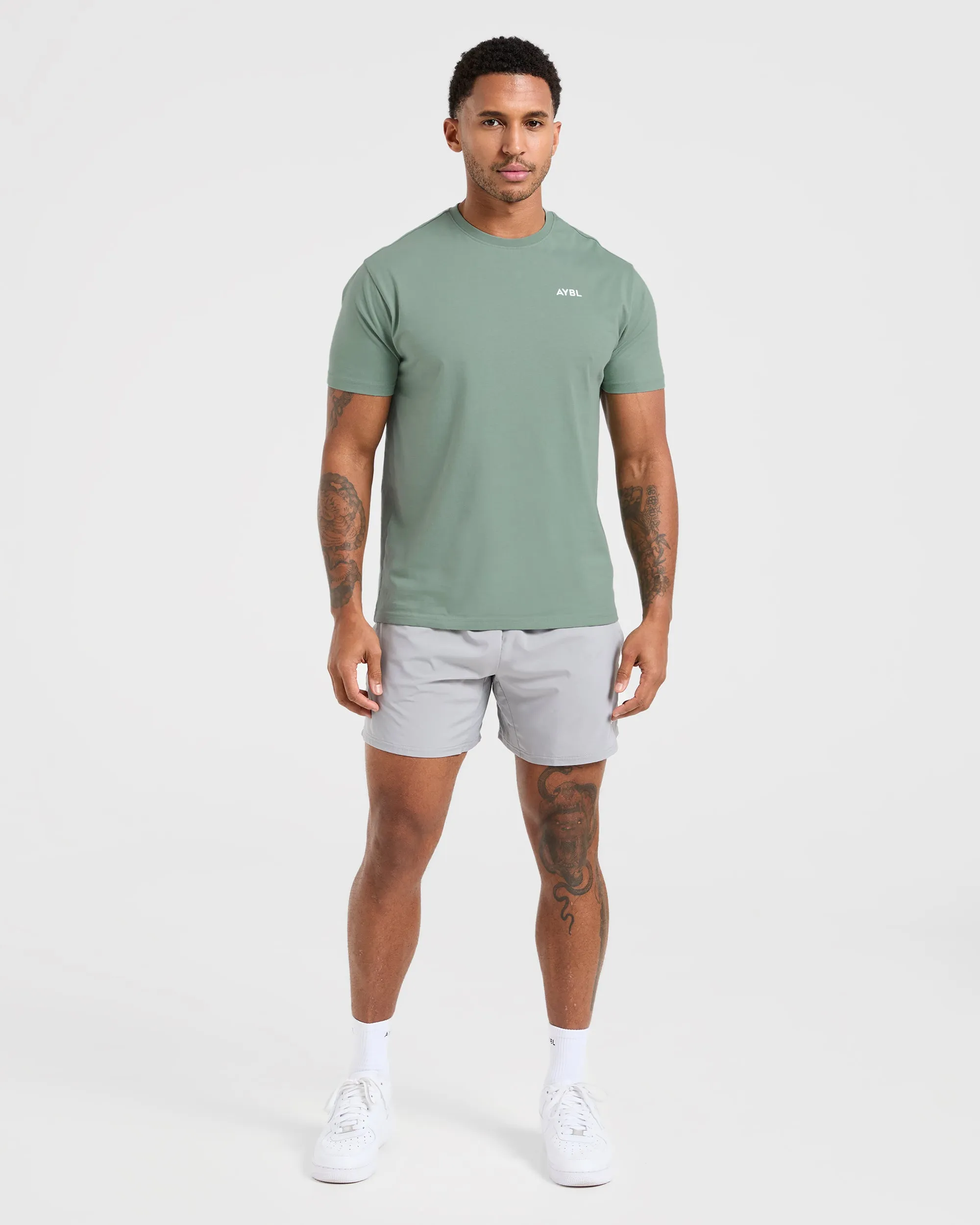 Essential T Shirt - Slate Green Modern Wear Abrasion resistant