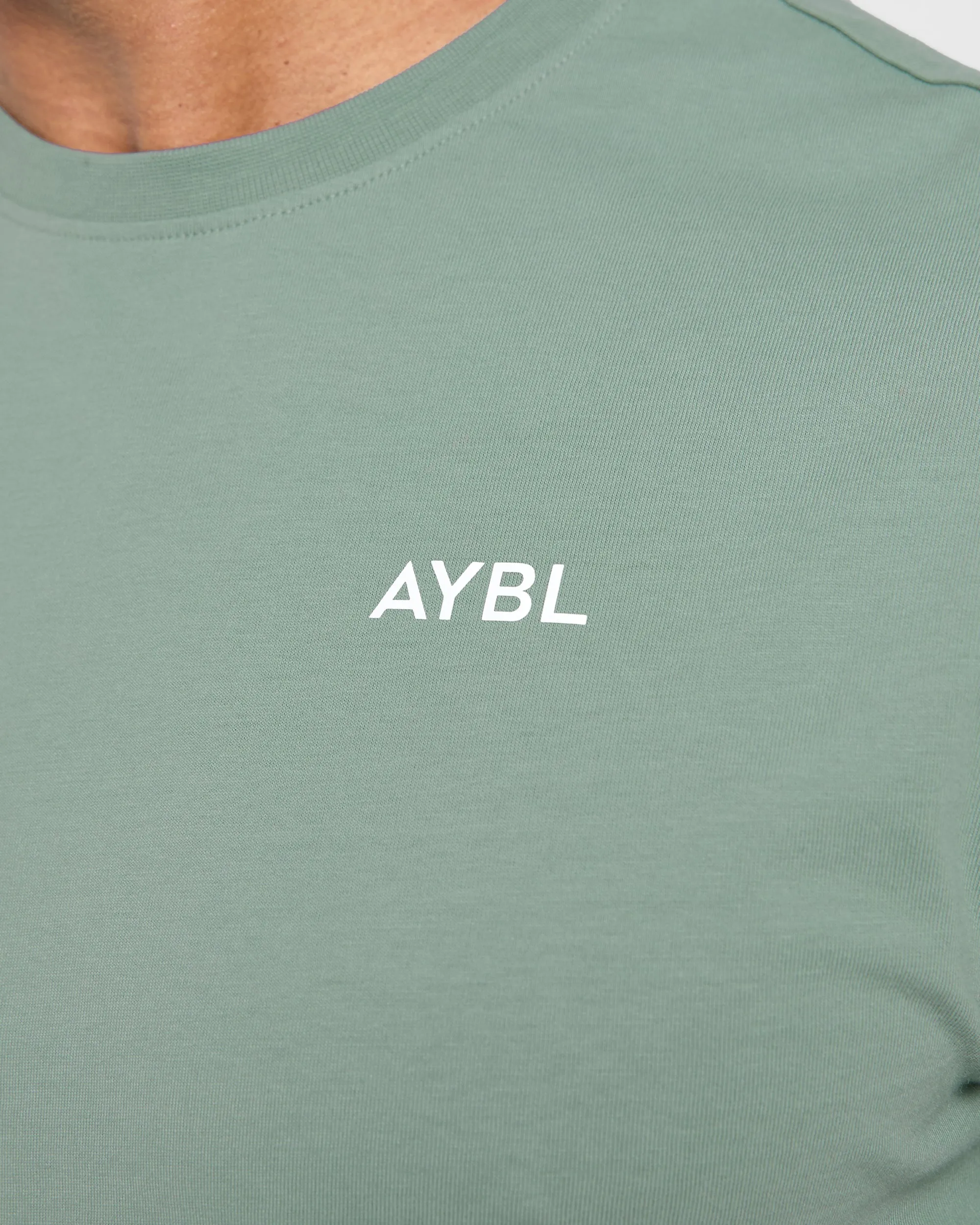 Oversized Cut Essential T Shirt - Slate Green