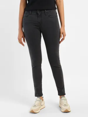 Women's 710 Black Skinny Fit Mid Rise Jeans Yearlong Fit