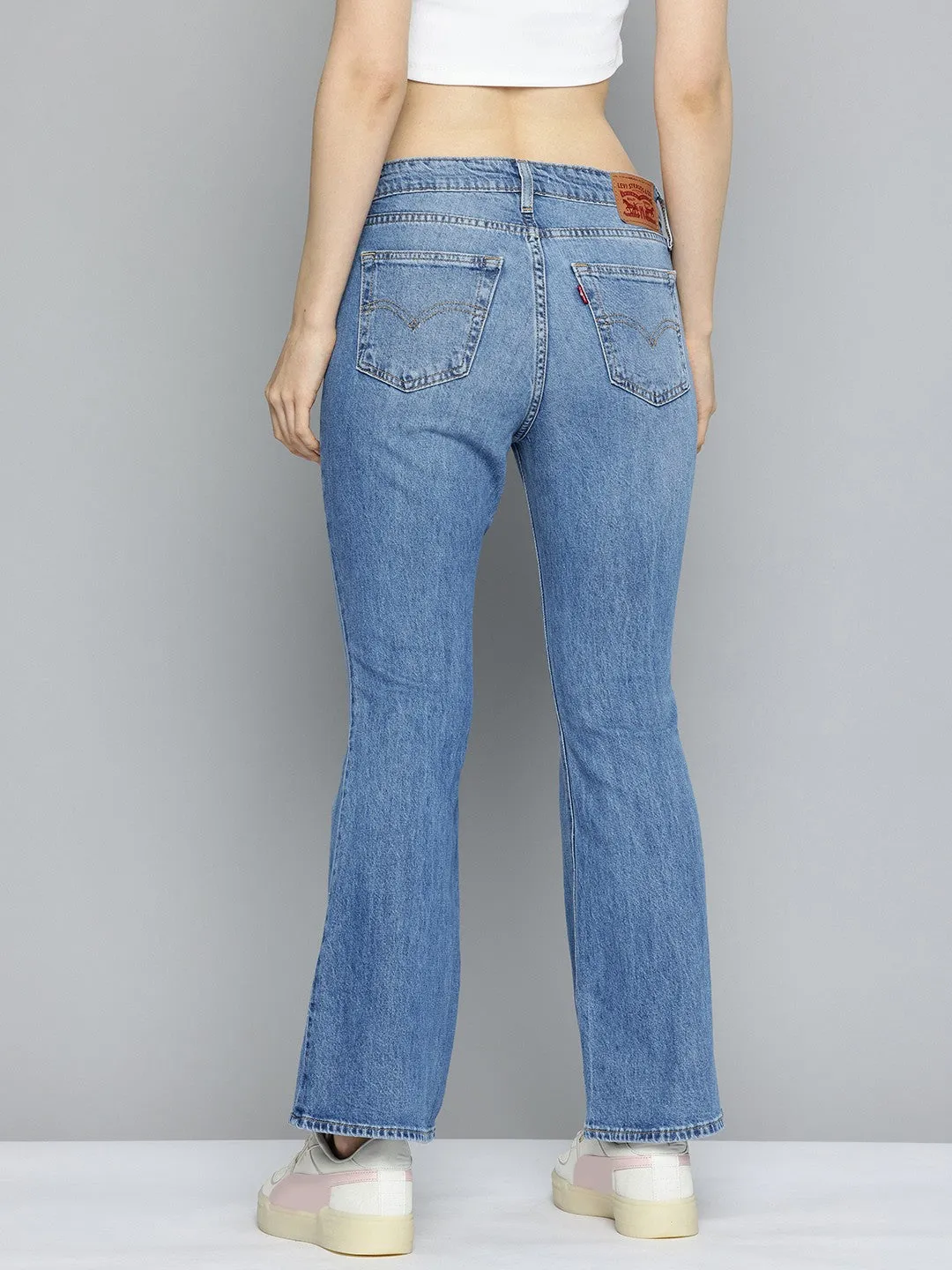 Women's 726 Blue Flared Fit High Rise Jeans Cool Outfitters