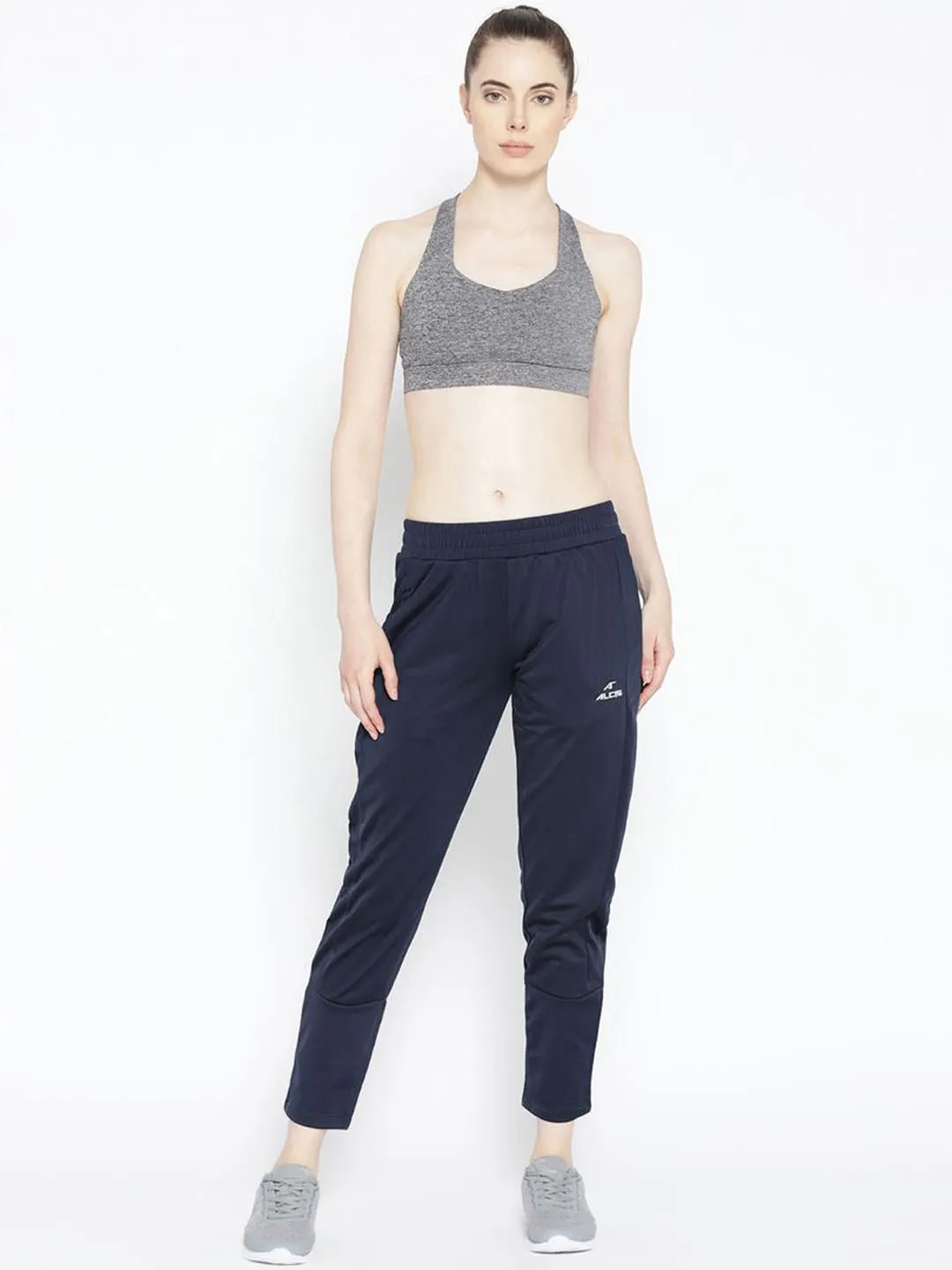 Fashion Stretch Alcis Women Navy Blue Solis Cropped Track Pants