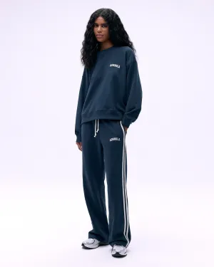 Plus-size option Varsity Loose Fit Sweatpants - Midnight Blue/Marshmallow White