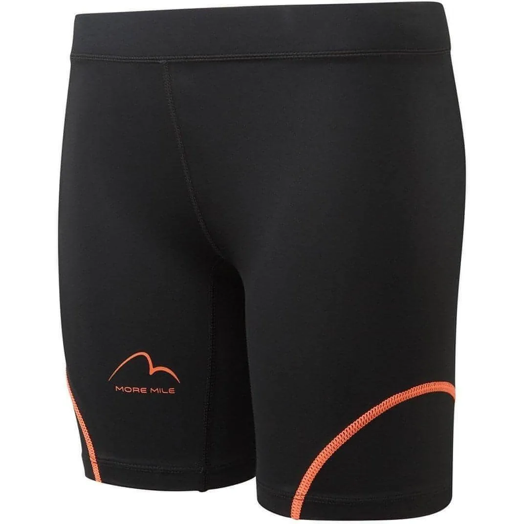 Moisture Controlled Lining Fast Absorption Textile More Mile Compression Womens Short Running Tights - Black
