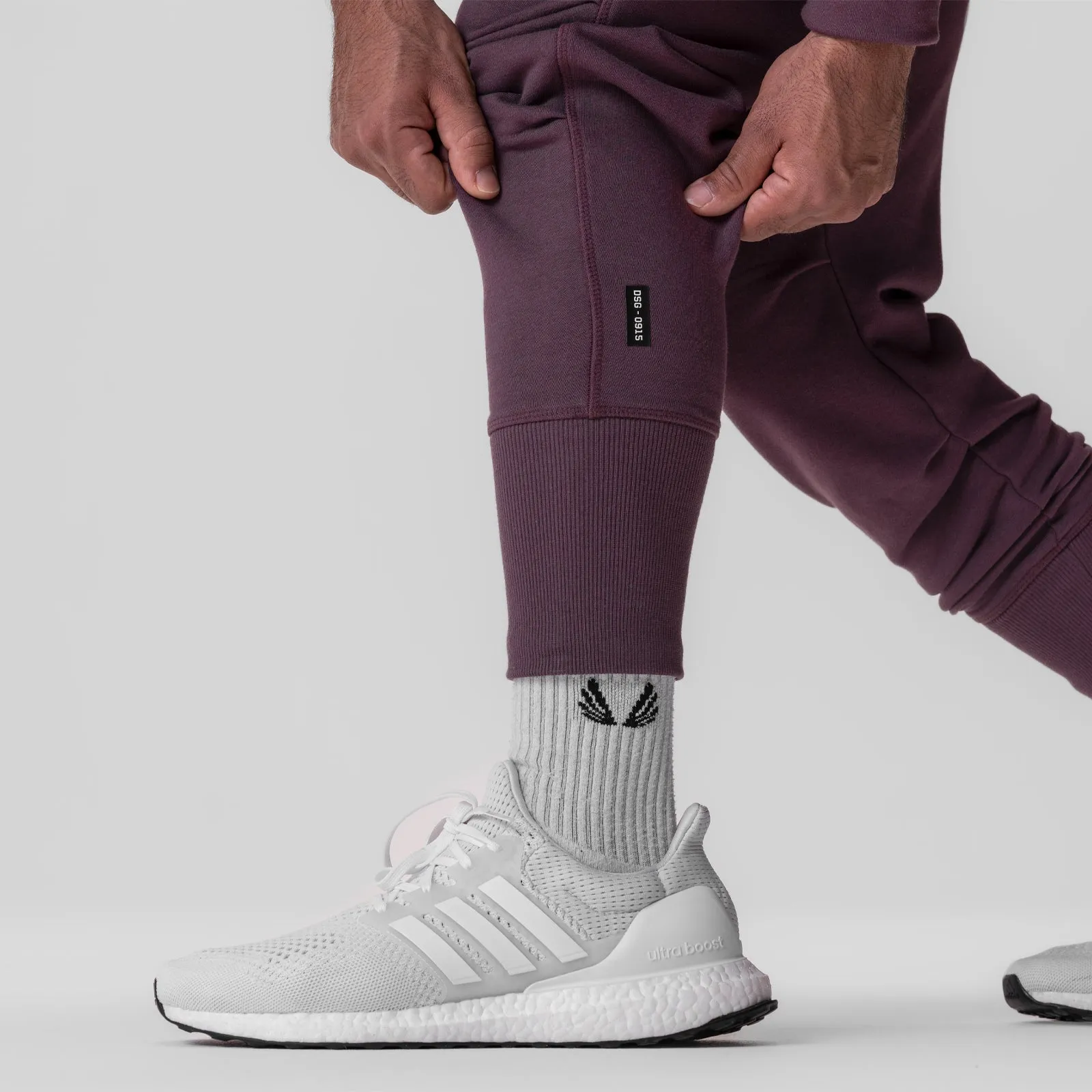 0915. Tech-Terry? High Rib Jogger - Deep Purple "ASRV" Quick Wash