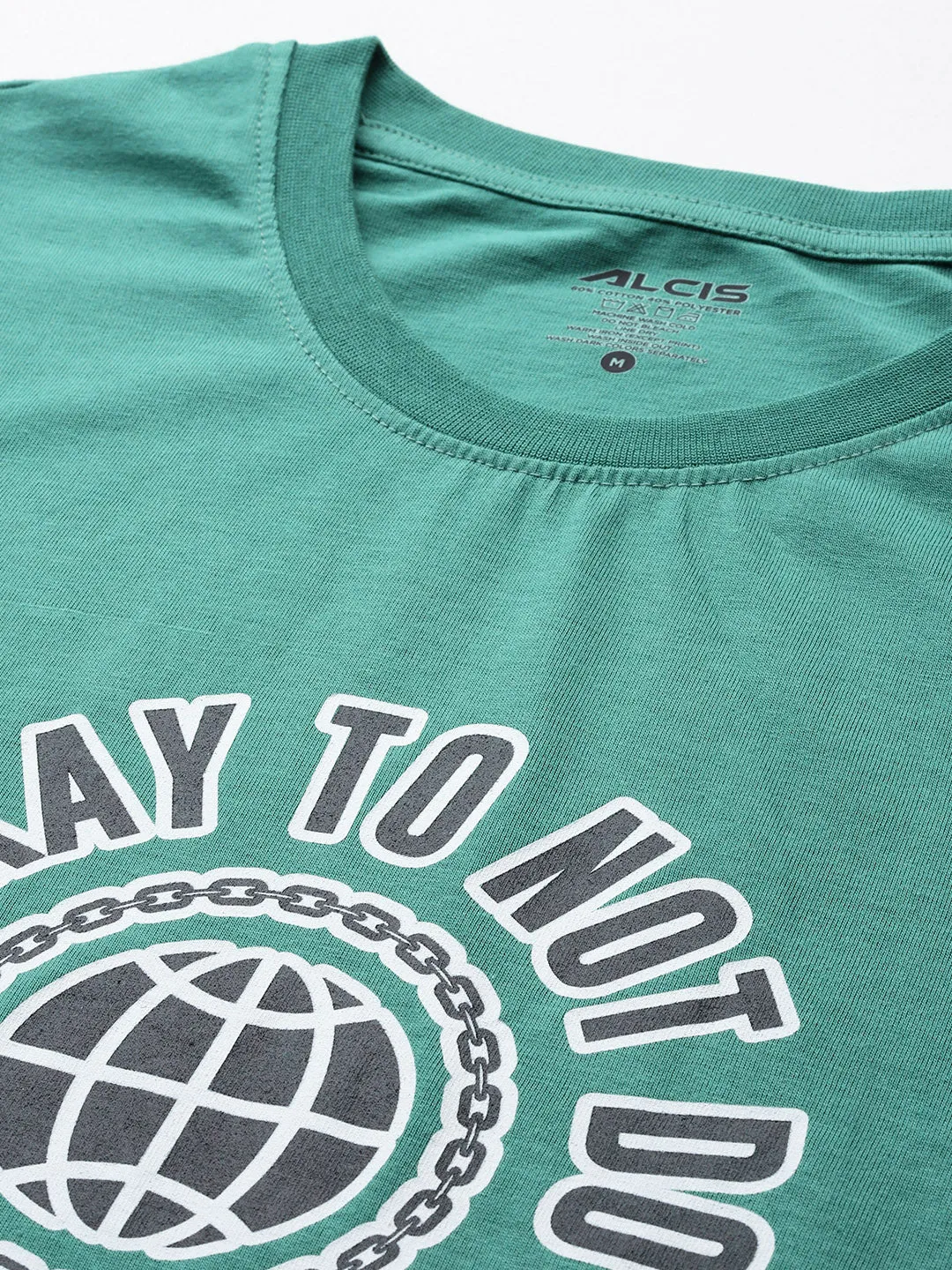 Alcis Men Typography Printed T-shirt EcoFriendly Dye Desert Heat