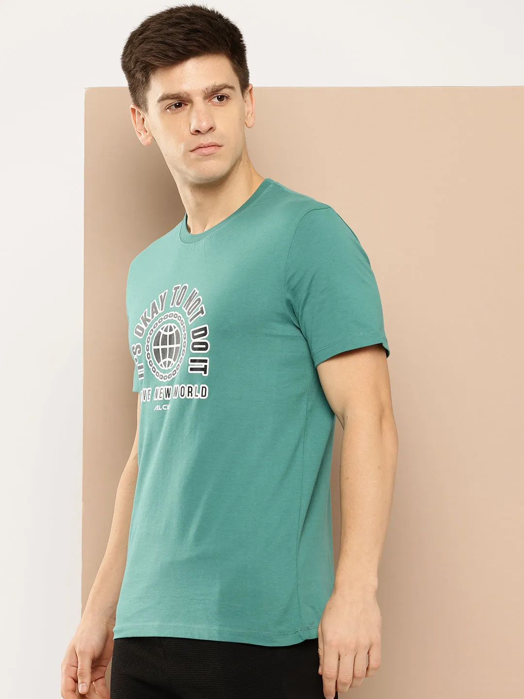 Suburb Ease Soft Inner Lining Alcis Men Typography Printed T-shirt