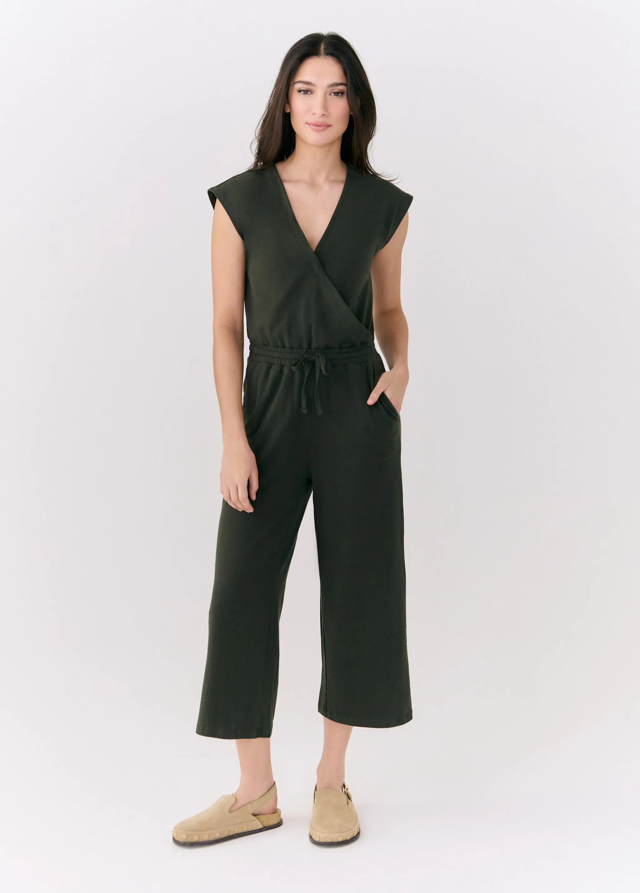 AntiOdor Fabric Effortless Wrap Jumpsuit