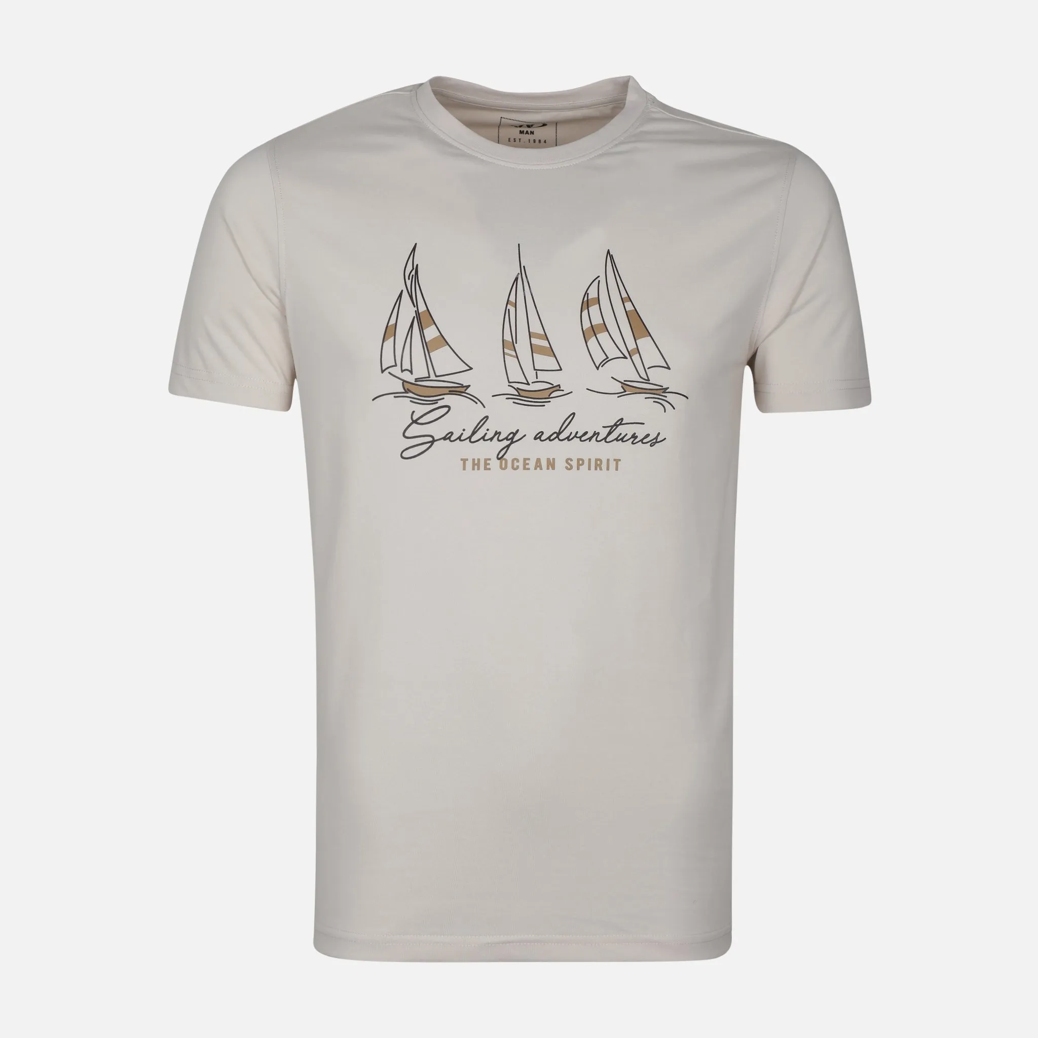 MEN T-SHIRT ROUND NECK DurableStitching Ski Core