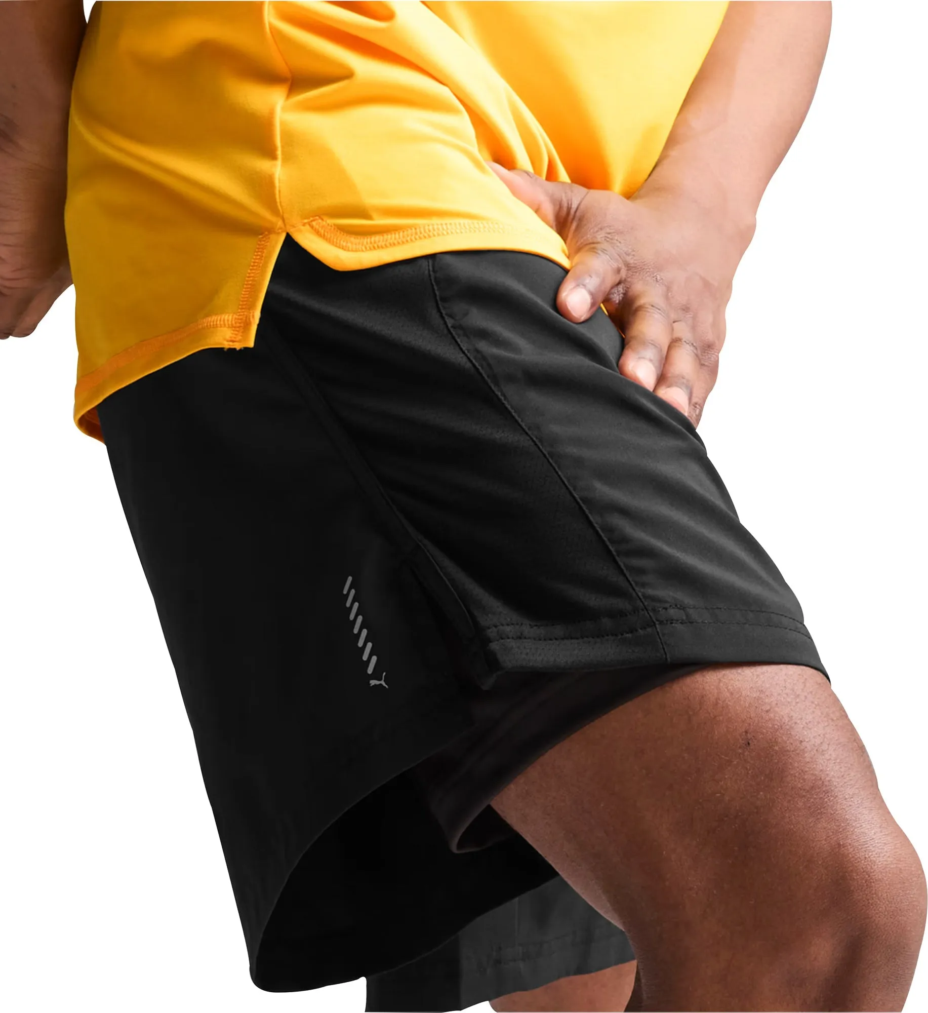 Puma Run Favourite Velocity 2 In 1 Mens Running Shorts - Black Outdoor Days Port Pocket Design