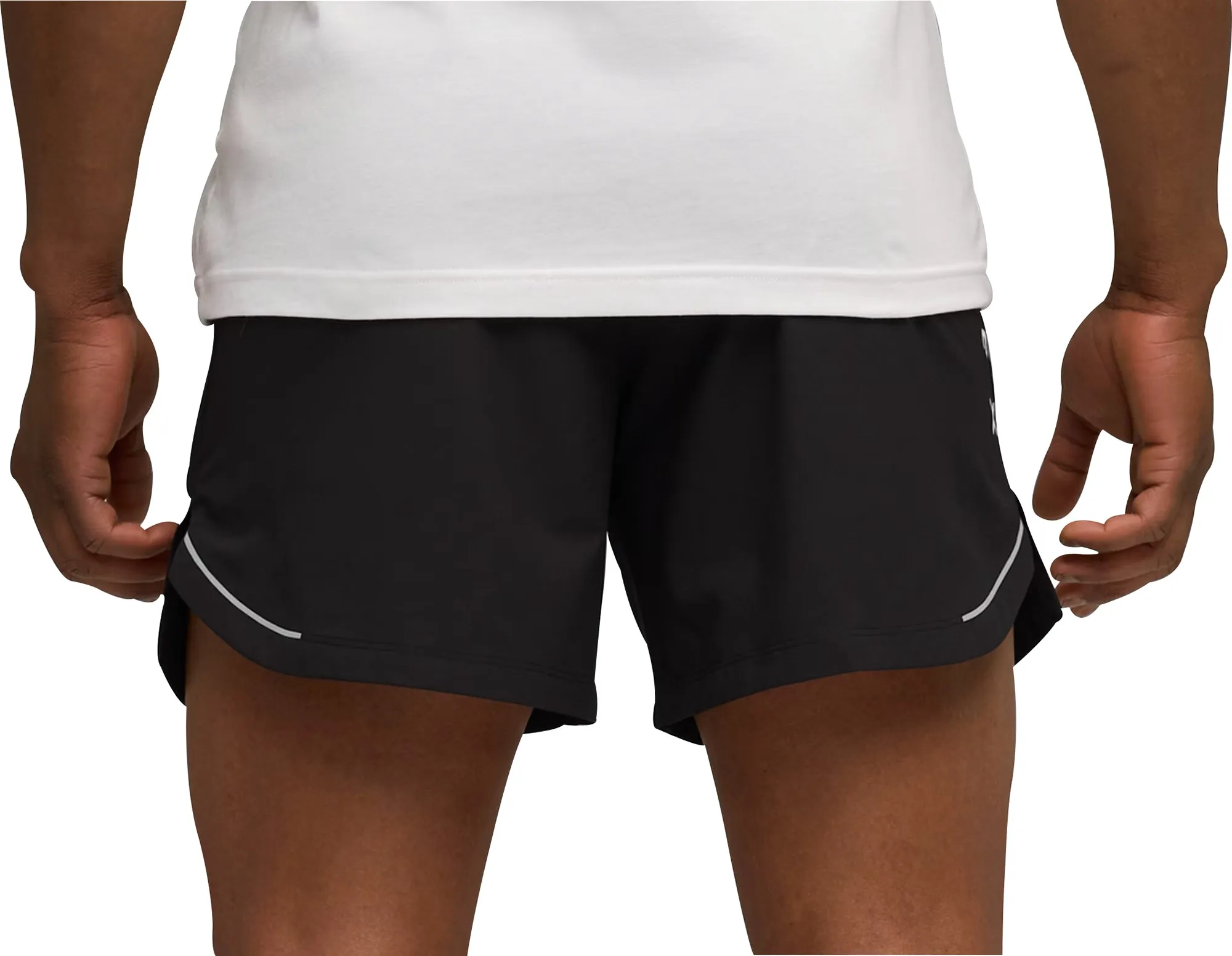 striped shorts Minimalist Look Puma X HYROX Ultraweave 6 Inch Mens Training Shorts - Black