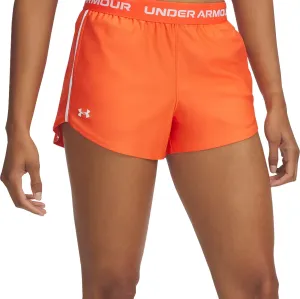 LightweightFabric Under Armour Play Up 3 Inch Womens Running Shorts - Orange