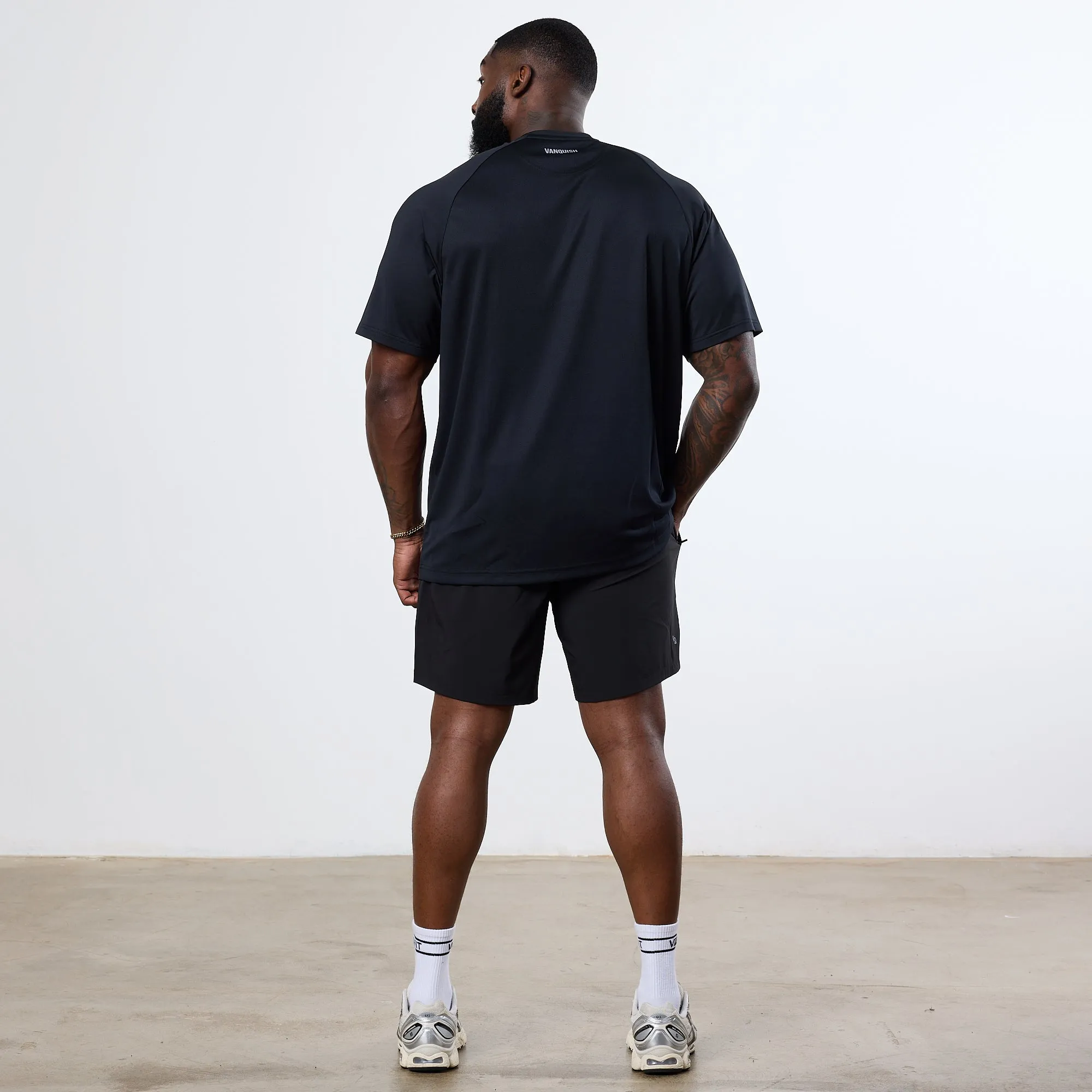 Temperature Regulating Vanquish Essential Black Performance Oversized T Shirt