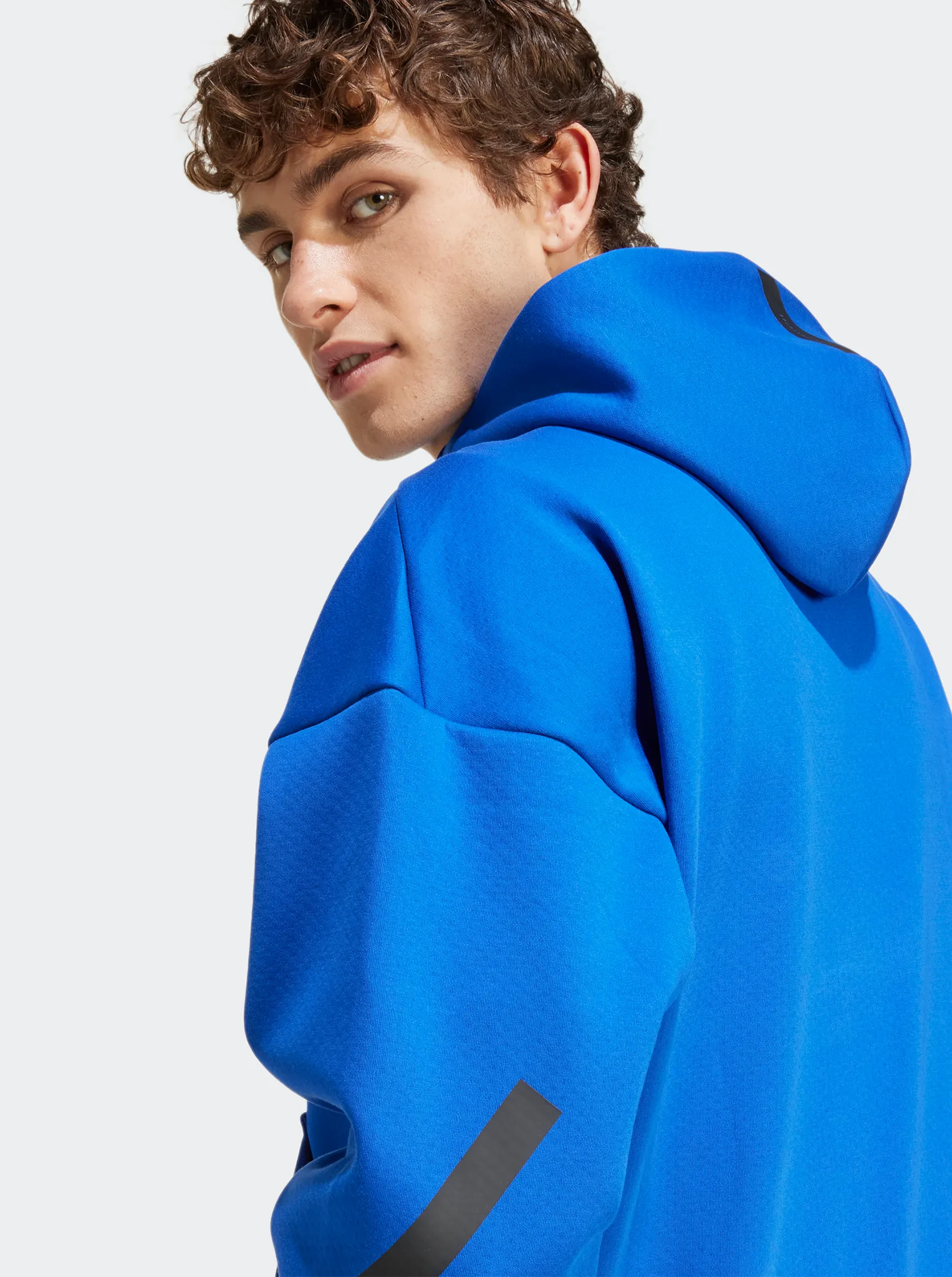 Z.N.E. Full-Zip Hooded Track Jacket Lynx like Denim Look