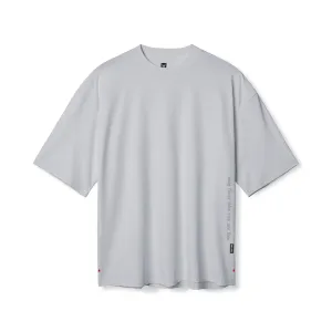 Travel Style Heather Texture Finish 0841. 3D-Lite? 2.0 Lycra? 3/4-Sleeve Oversized Tee - Slate Grey "OTWR"