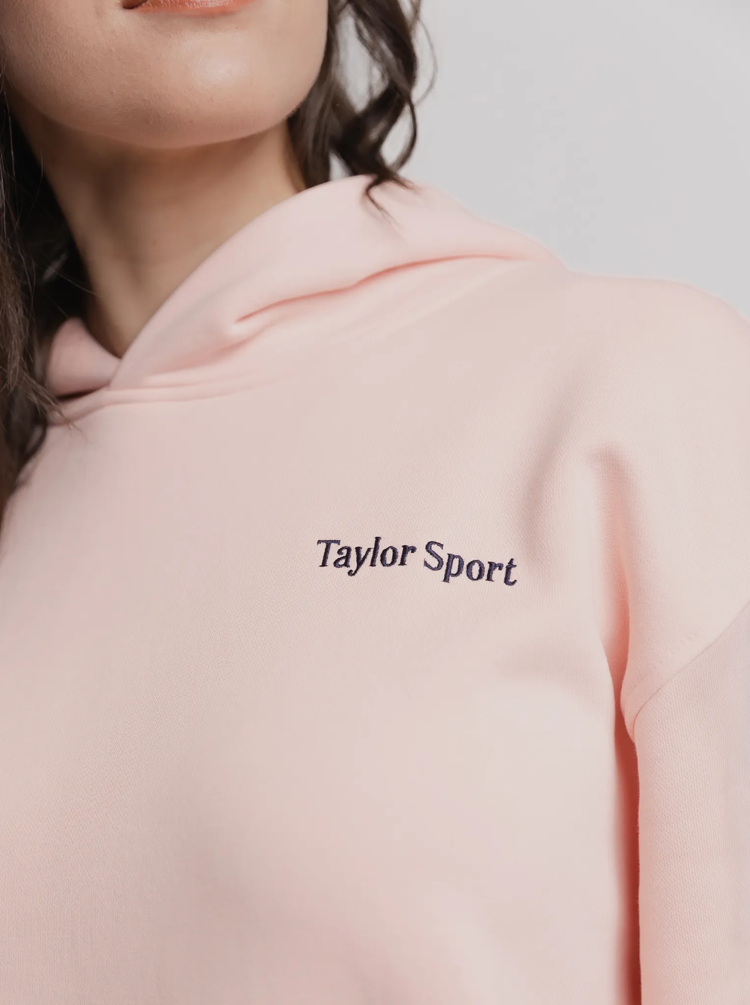 Heritage Hoodie in Pillow Pink Stretch Blend Fabric