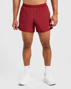 Wide Leg Opening Core 5" Shorts - Vintage Red